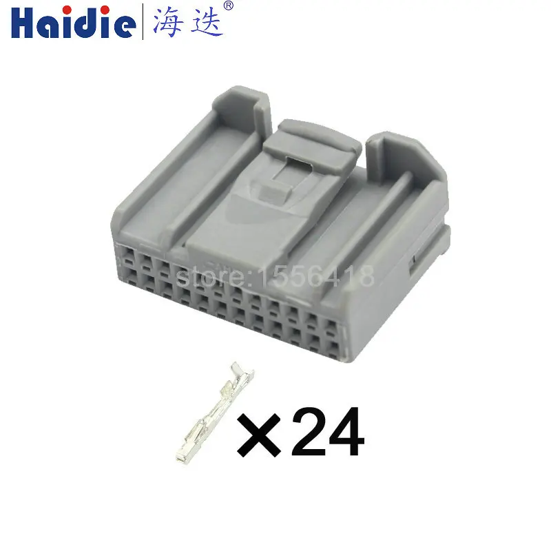 

1-50 sets 24 Pin Automotive Audio Navigation System Rearview Mirror Plug Auto Harness Socket 1612906-1/90980-12200