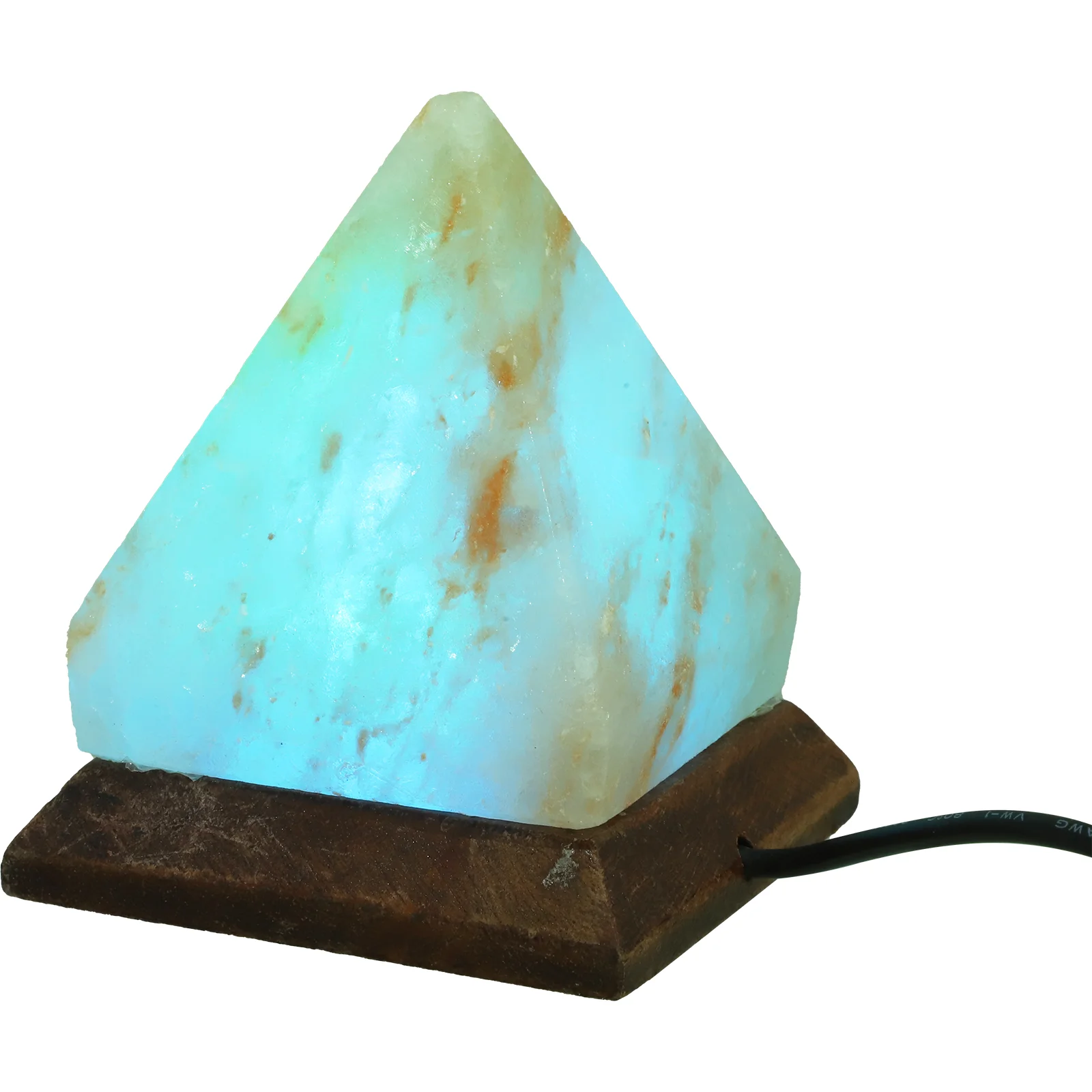 Pyramid USB Crystal Colorful Changing Himalayan Bedroom Living Office Home Decoration Yoga Gift Bedside Table Lamps