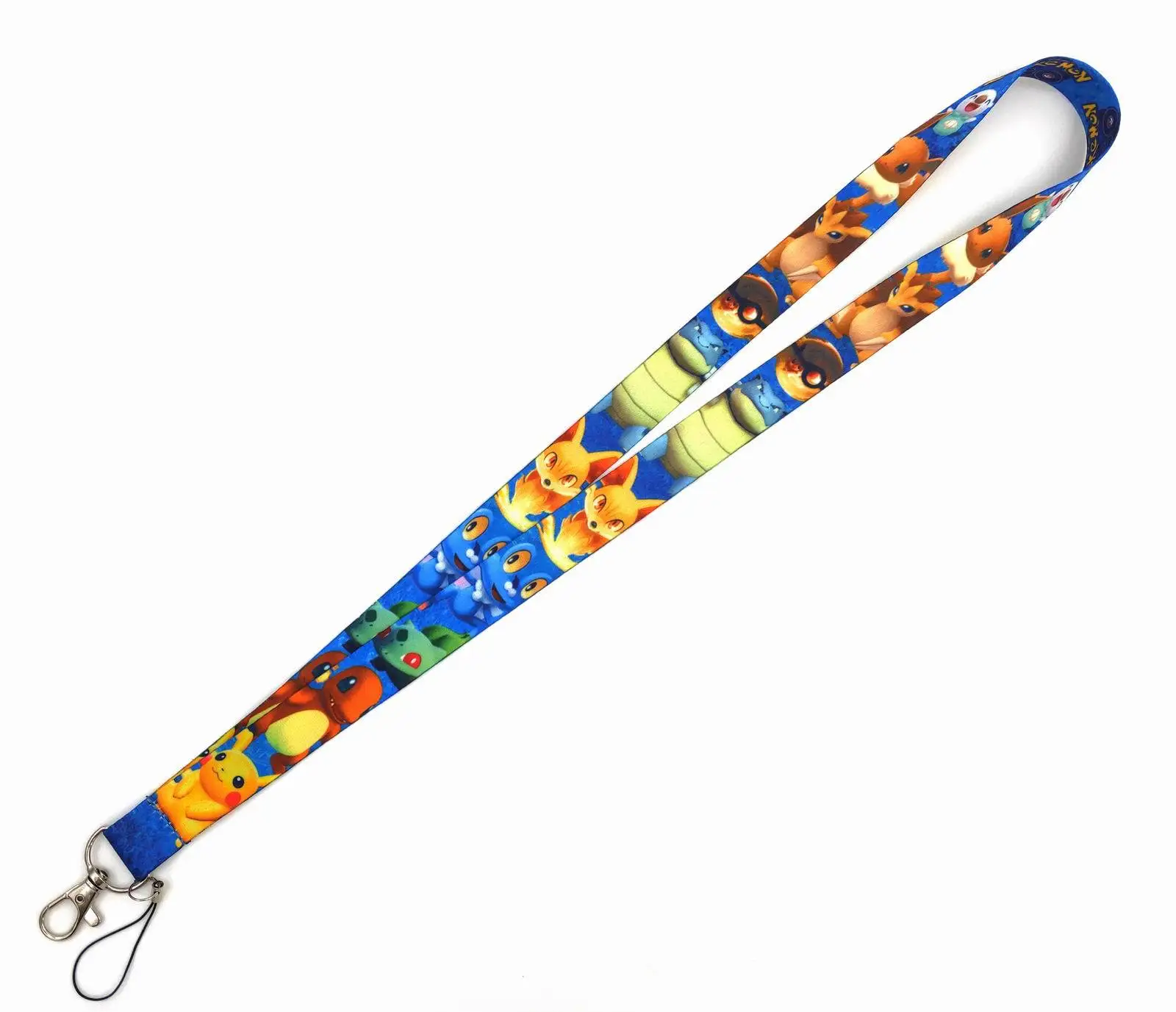 Pokemon Pikachu mobile phone rope Kawaii cartoon tag Bus card Student card lanyard gift a variety of optional