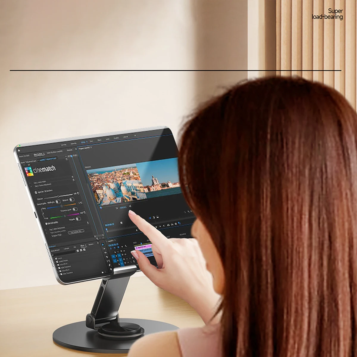 1 Stück Vollmetall-Telefonständer für den Schreibtisch, Drehbar und Faltbar, Beliebter Live-Streaming-Lernständer, Universeller Desktop-Typ – Detail 2