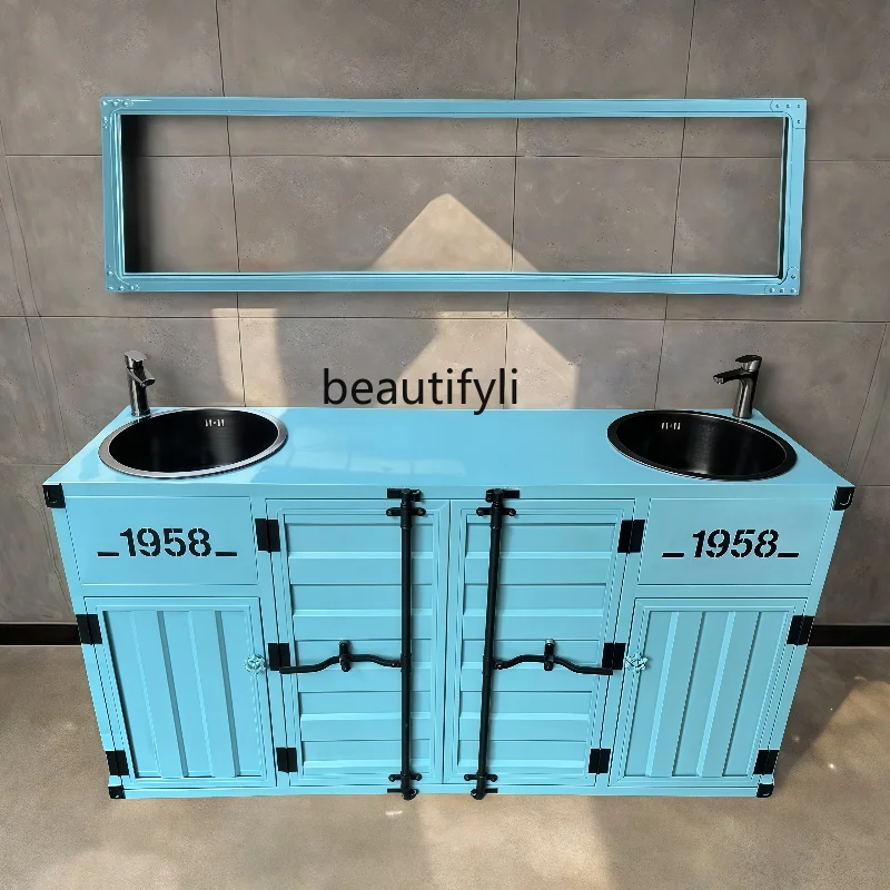 

Промышленный шкаф для умывальника с ветром, ретро-умывальник, креативный бар, умывальник от пола до потолка
