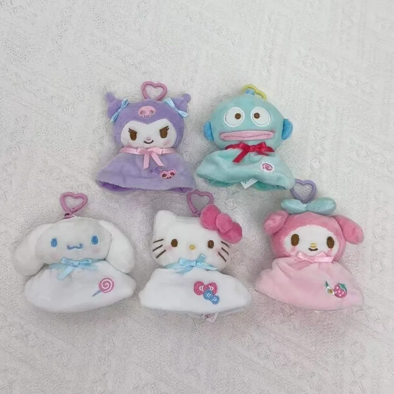 Kawaii Teru Teru Bozu Plush Keychain, My Melody Kuromi Cinnamoroll Hangyodon Hello Kitty Charm, Cute Photo Prop Gift for Girls.