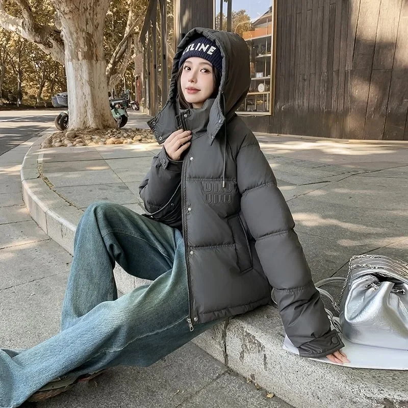 European Goods Explosive Down Quilted Women\'s Short Hooded Bread Women\'s Winter Thick Padded Coat Coat Small Man To Wear