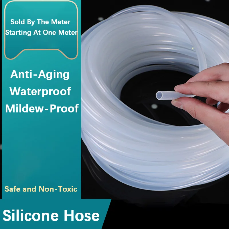 1-10m Transparent Flexible Silicone Tube High Temp Resistant Odorless Sealing Hose for Laboratory Horizontal Leveling Plumbing