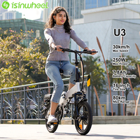 Isinwheel U3 Adult Electric Bike 250W Electrical Road Bicycle 36V 7.8Ah Fatbike E-bike 16 \