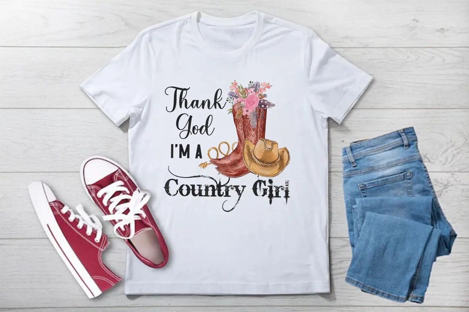 Thank God I M A Country Girl T-Shirt