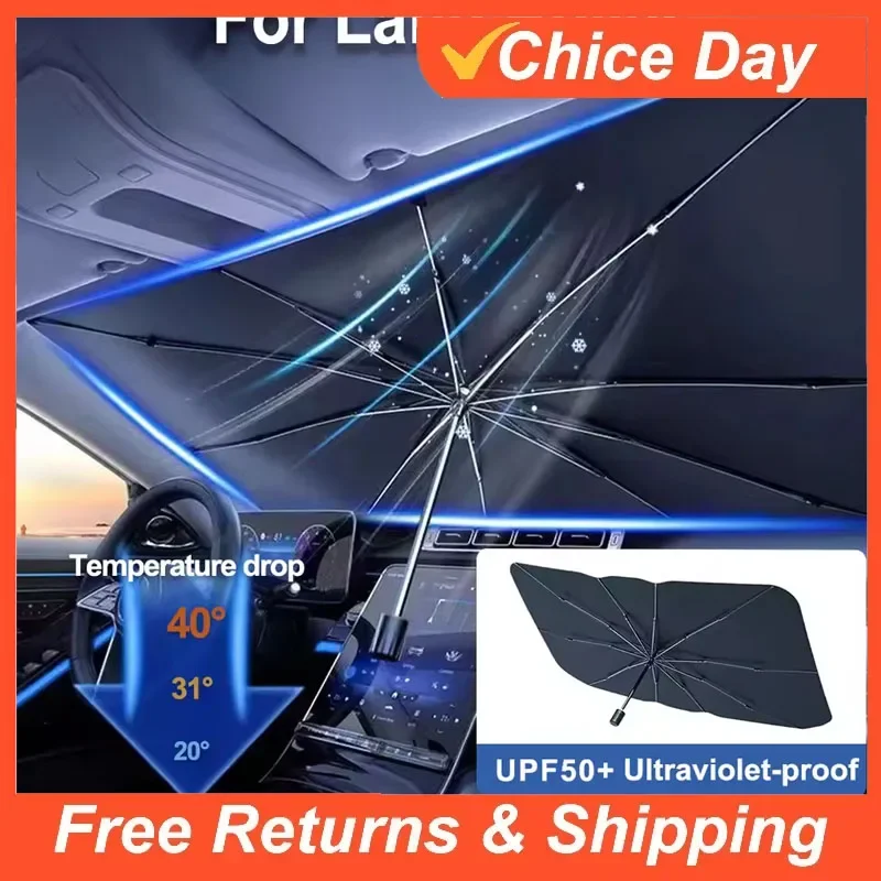 Universal For Land Rover Range Rover Sport Evoque Freelander Velar Discovery Car Windshield Sunshades Front Shading Umbrella