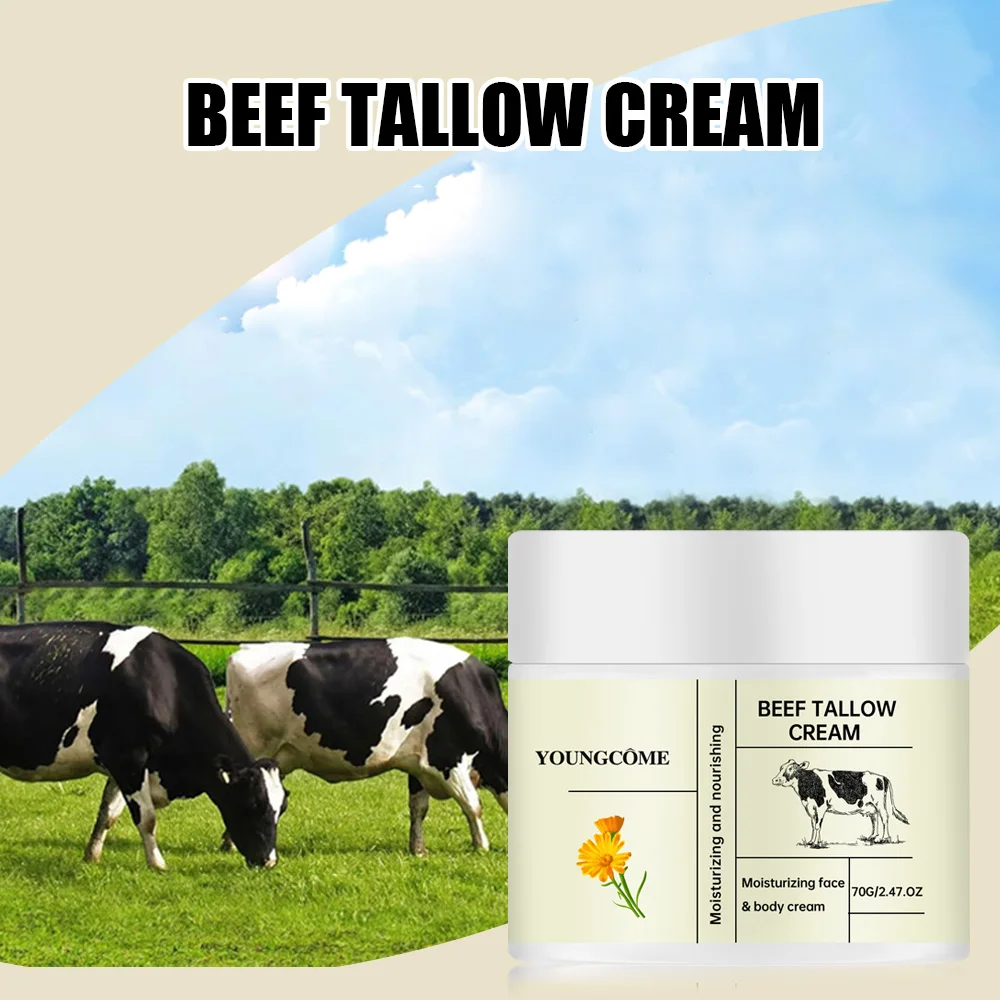 Beef Tallow Face Cream WhiteningFreckle Cream Remove Melasma Dark Spots Melanin Anti-Aging Lightening Shrink Pores Moisturizing view 2