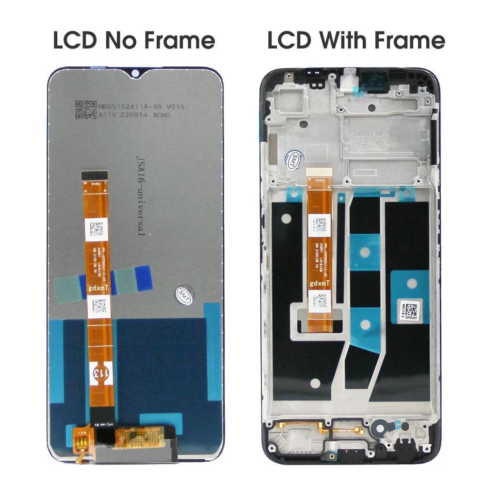 LCD Display Touch Screen Digitizer Assembly Substituição, 6,52 ", OPPO A16S, CPH2269, CPH2271