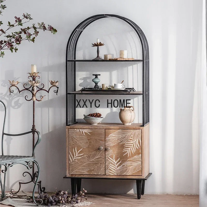 French Pastoral Style Retro Magazine Rack Shelf Bookshelf Creative Distressed Bed & Breakfast Home