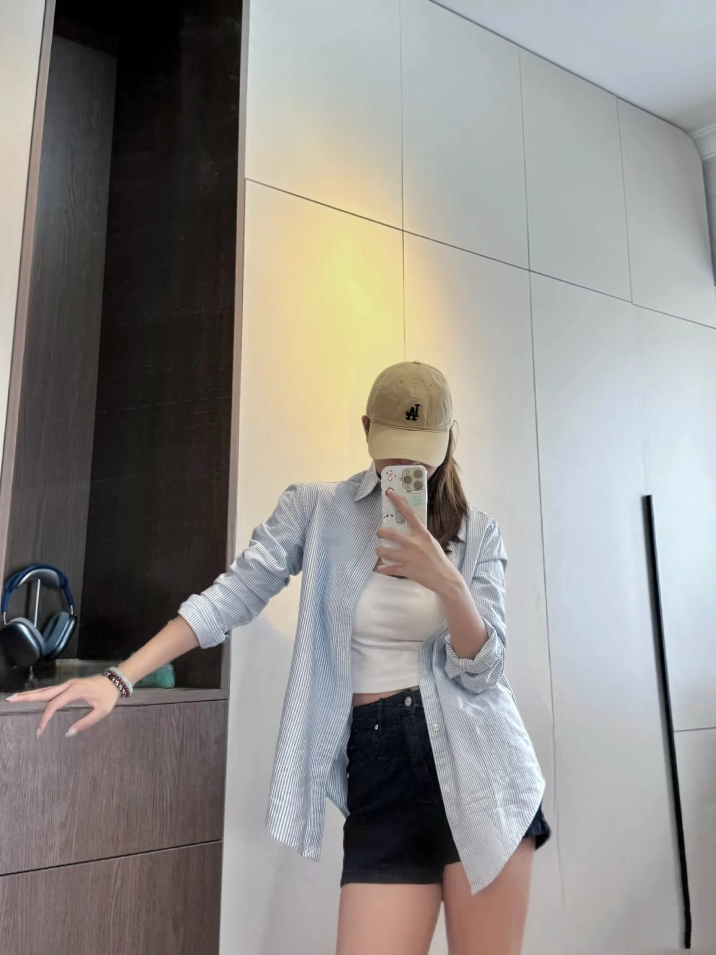 

American Casual Loose Striped Cotton Long Sleeve Shirt Women's Spring Summer Top Comfortable Breathable Fashionable
