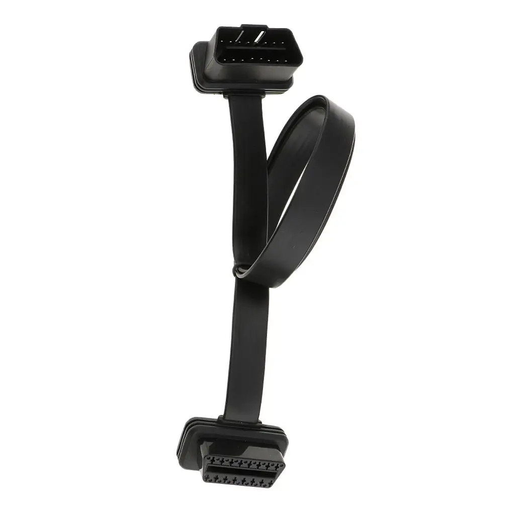 OBD2 Diagnostic Adapter Cable Low Profile Elbow Connection Durable Plastic for Car Diagnostic Scanner 14 Pin Obd Diagnostic