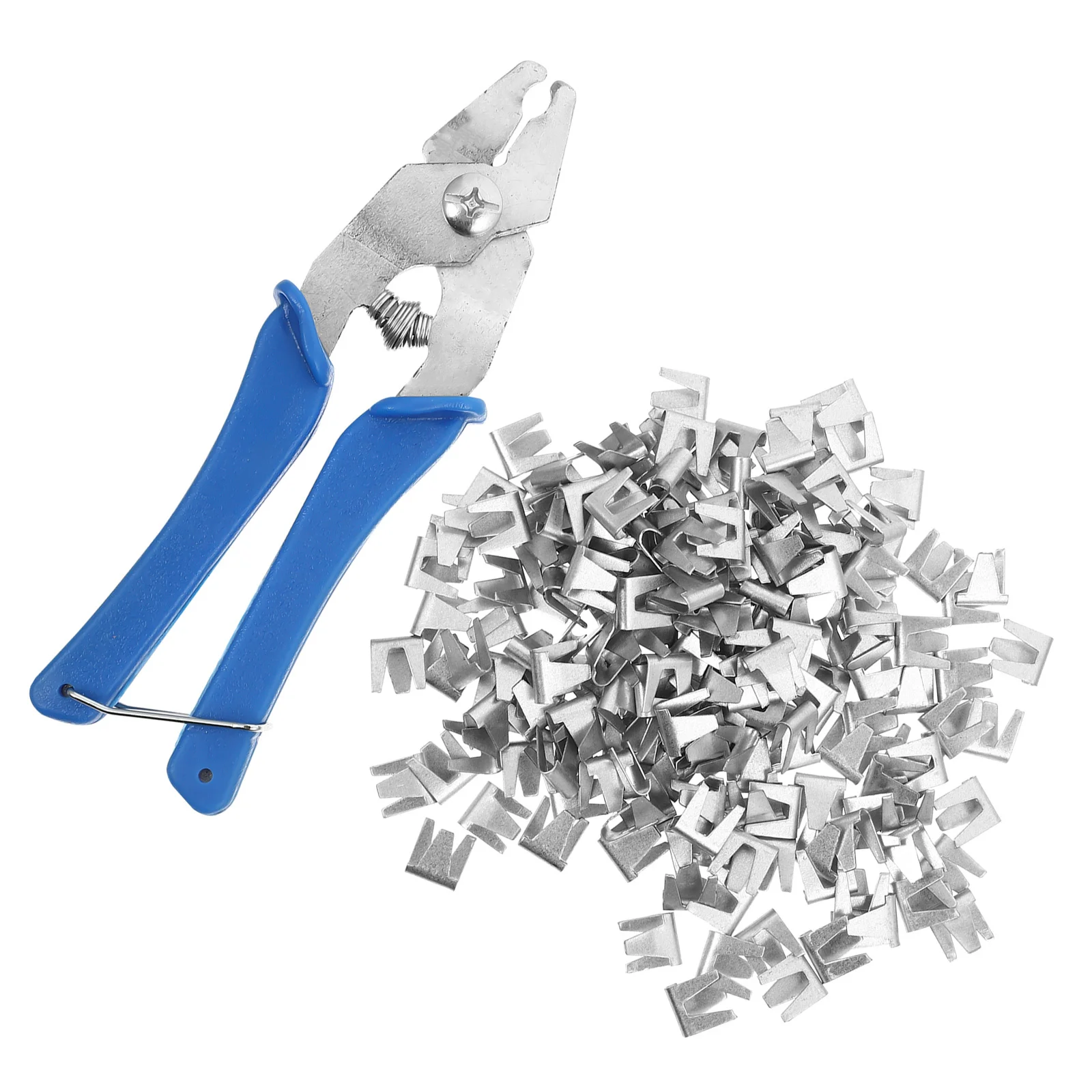 

1Set Wire Cage Clips Snap Pliers Steel Wire Fastening Clips for Rabbit Chicken Dog Bird Cage Assembly Repair Tool