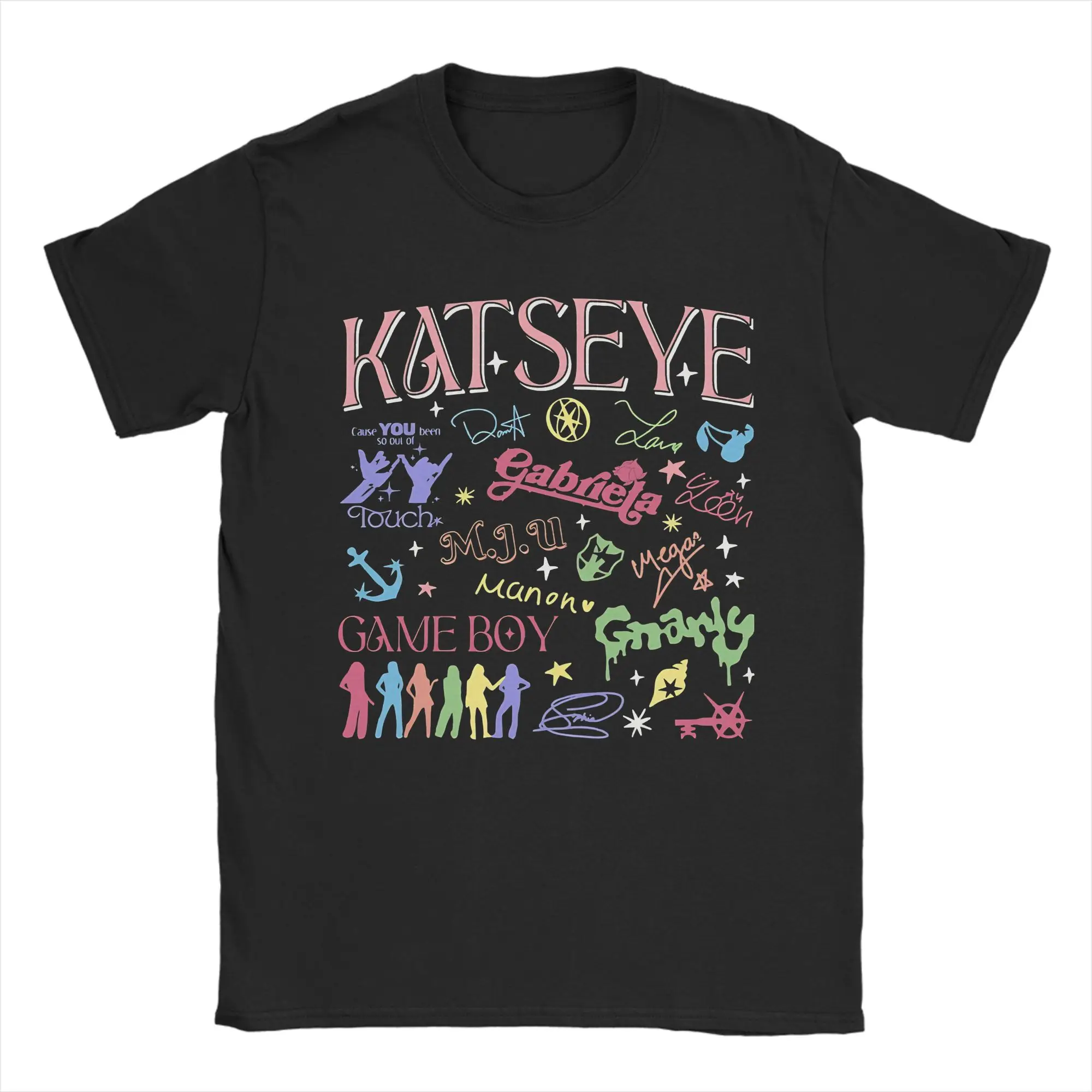 Men Katseye Beautiful Chaos Gnarly Gabriela T Shirt 100% Cotton Clothes Short Sleeve Round Collar Tee Shirt Original T-Shirt