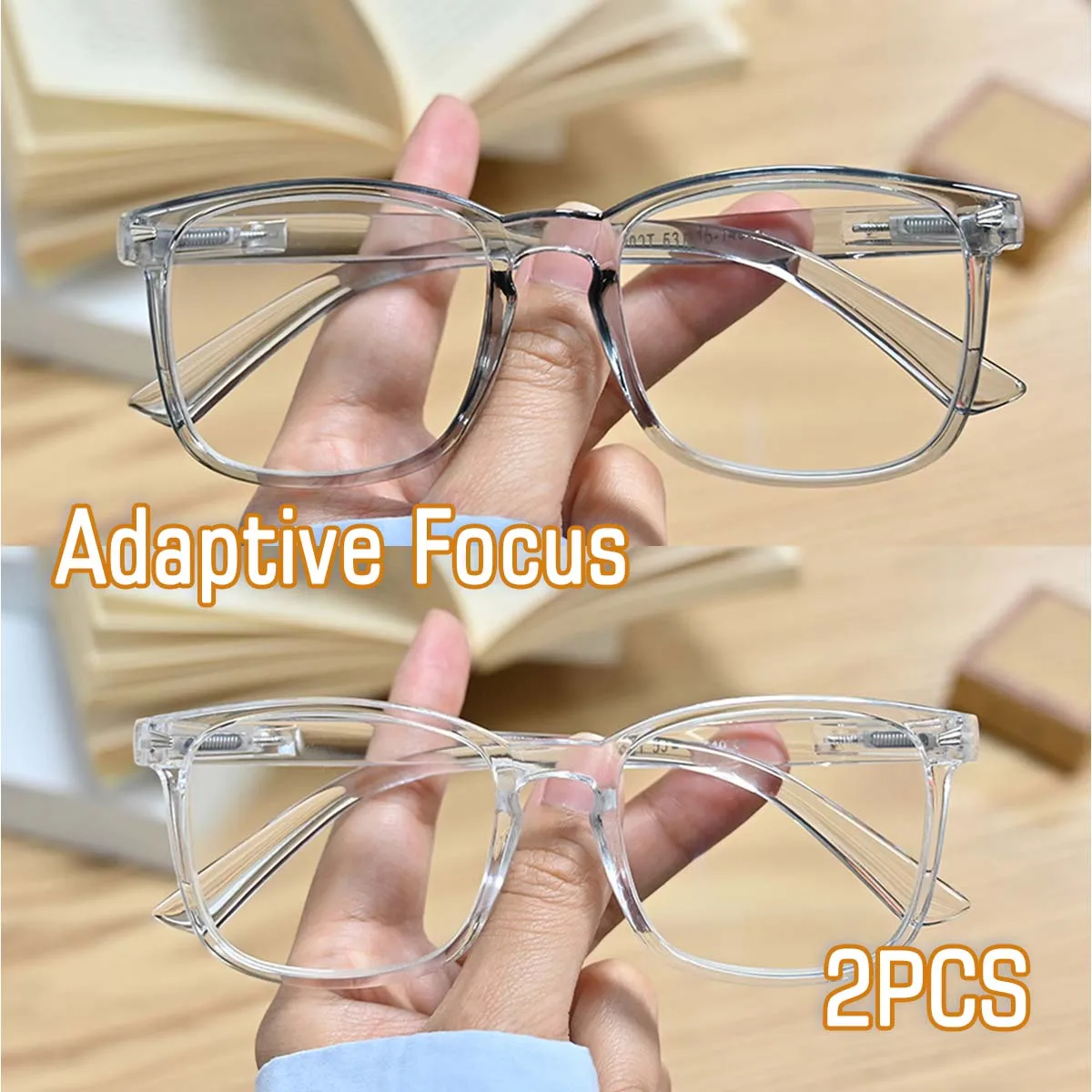 نظارات قراءة عصرية خفيفة للغاية للجنسين بتركيز تلقائي لحماية العين، نظارات أنيقة ومريحة لقصر النظر الشيخوخي للقراءة