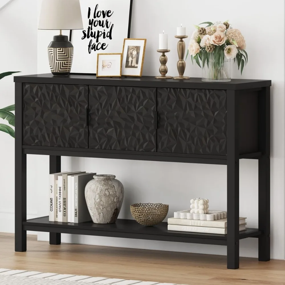 

"sleek sofa console table, contemporary shelved entryway furniture, storage-enabled hallway and dining room side tables, 47.24 i