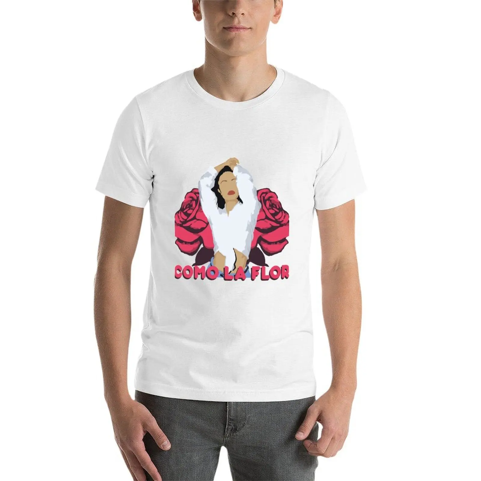 كومو لا فلور تي شيرت رجل جرافيك تي شيرت تي شيرت قطن 100% تي شيرت رجل فاخر تي شيرت