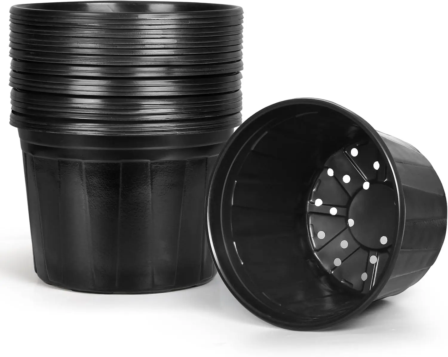 

Гибкие пластиковые горшки для растений объемом 2/3/5 галлонов с дренажными отверстиями, пластиковые горшки для уличных растений