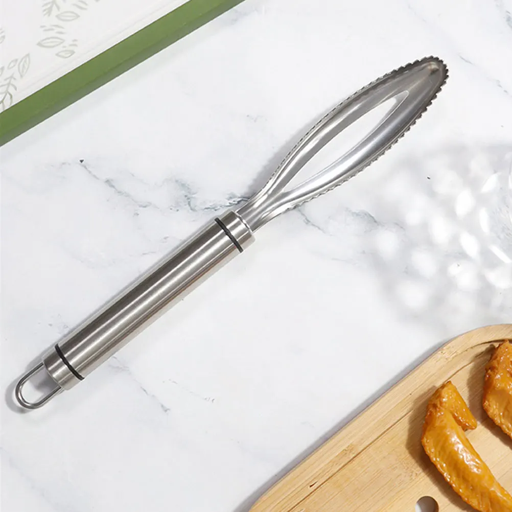 

2Pcs Ergonomic Stainless Steel Poultry Lung Remover Convenient Chicken Turkey Processing Tool Simple Clean Kitchen Lung Scrapers