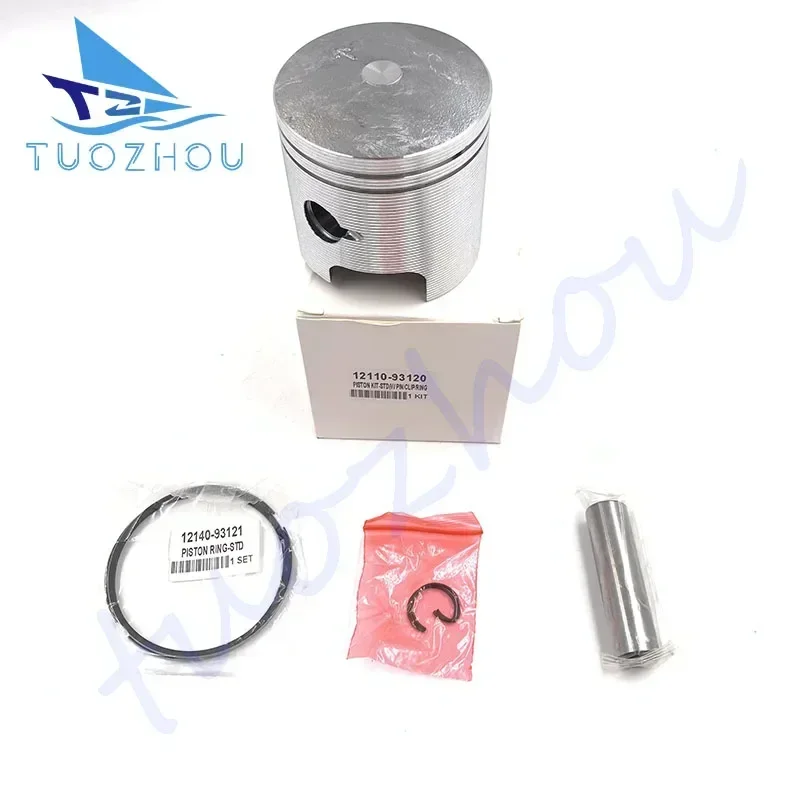 

12110-93120 Piston Kit Std With Rings Replace for Suzuki Outboard Engine 9.9HP 15HP DT9.9 DT15 12110-93120-000