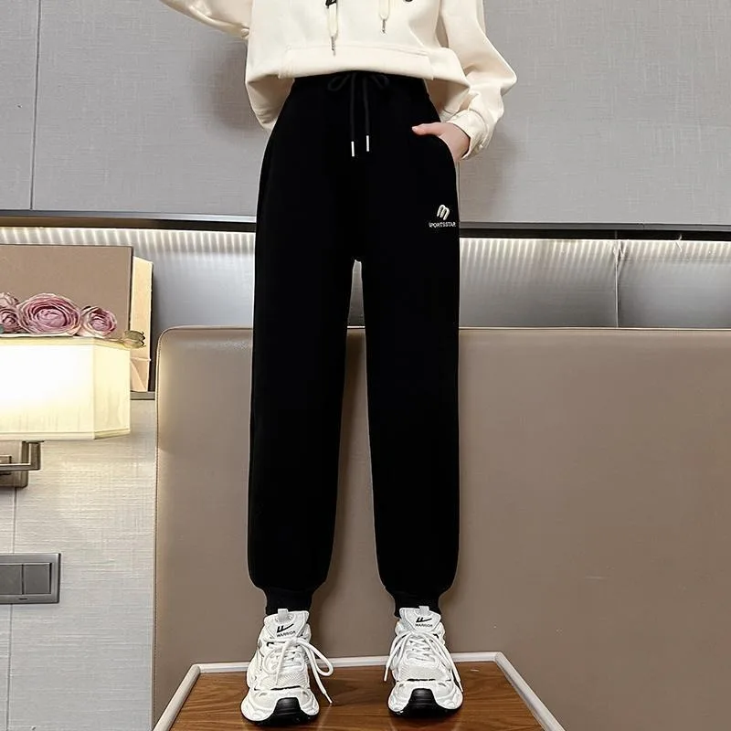 

Осенние стильные спортивные штаны для девочек, повседневные джоггеры для детей-подростков, дышащие эластичные длинные брюки для занятий спортом на открытом воздухе