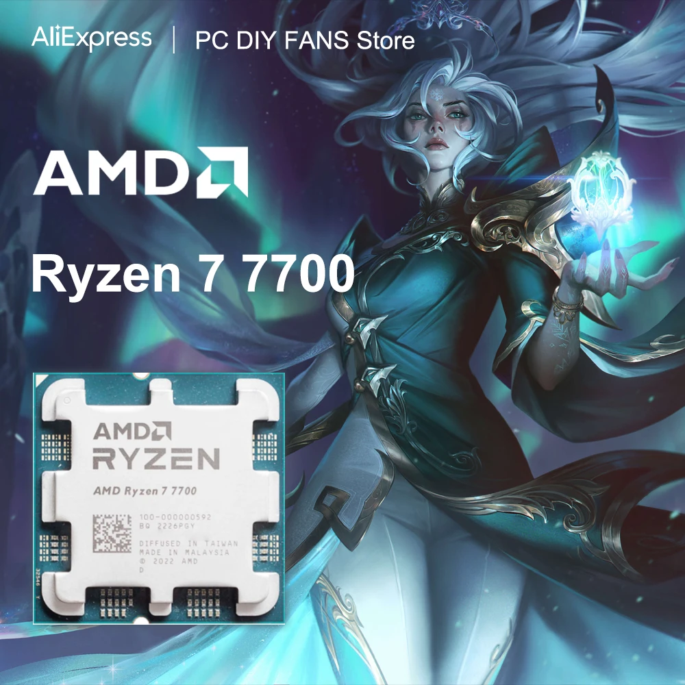 AMD Ryzen 7 7700 100 % brandneue Spiel-CPU bis zu 5,3 GHz 8-Core 16-Thread-Sockel AM5 Desktop-Computer-Prozessor für PC-Gamer