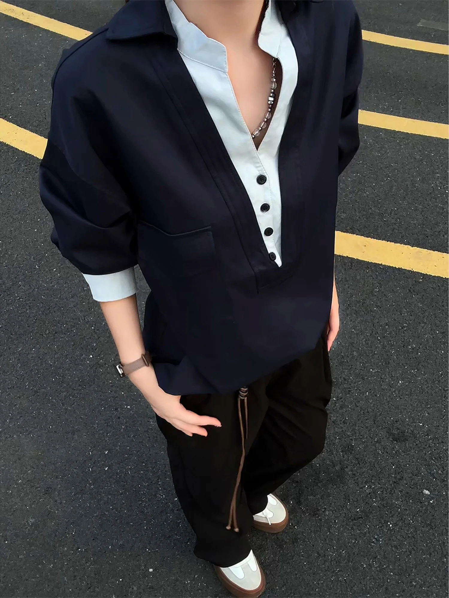 

Мужская осенняя рубашка Old Money с длинным рукавом, премиум-класса, в американском ретро-стиле, повседневная, для работы, с эффектом охлаждающего эффекта.