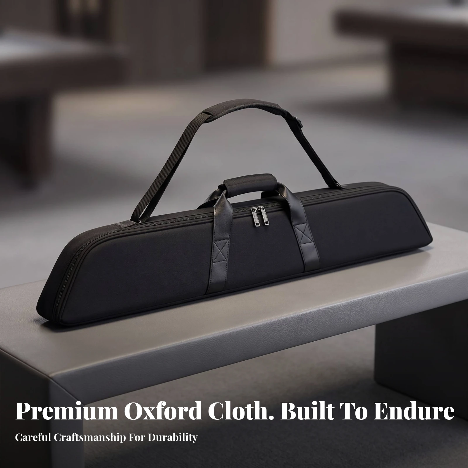 Billiard Cue Storage Bag Padded Billiard Cue Case with Shoulder Strap Portable Adjustable for Travel, Tournaments