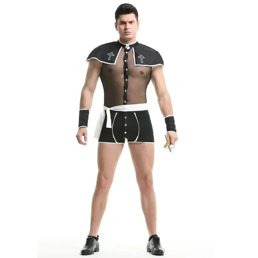 Set Lingerie Imam Angkatan Laut Pelaut Permainan Peran Seksi Seragam Setan Rave Pria