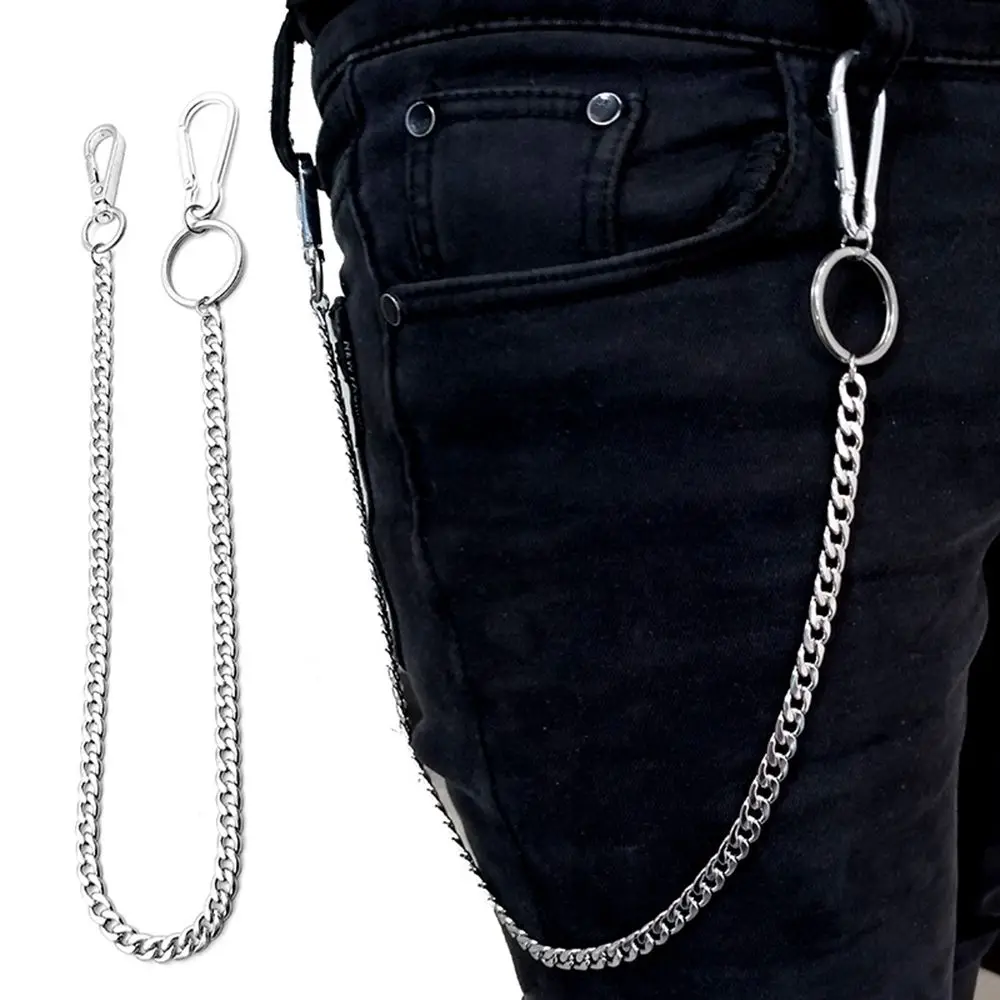 Hipster Unisex Street Stainless Steel Metal Long Chains Belt Chain Trousers Chains Key Chains Wallet Chain