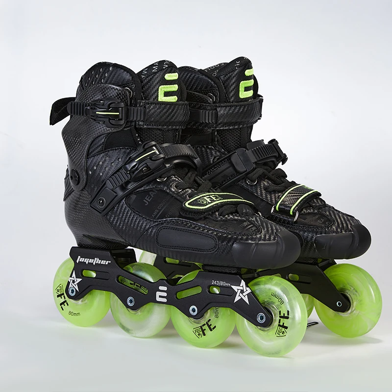 Carbon Fiber Freestyle 4 Wheels Roller Skating Shoes Roller Skates Professional Inline Slalom Skate  For  Adult