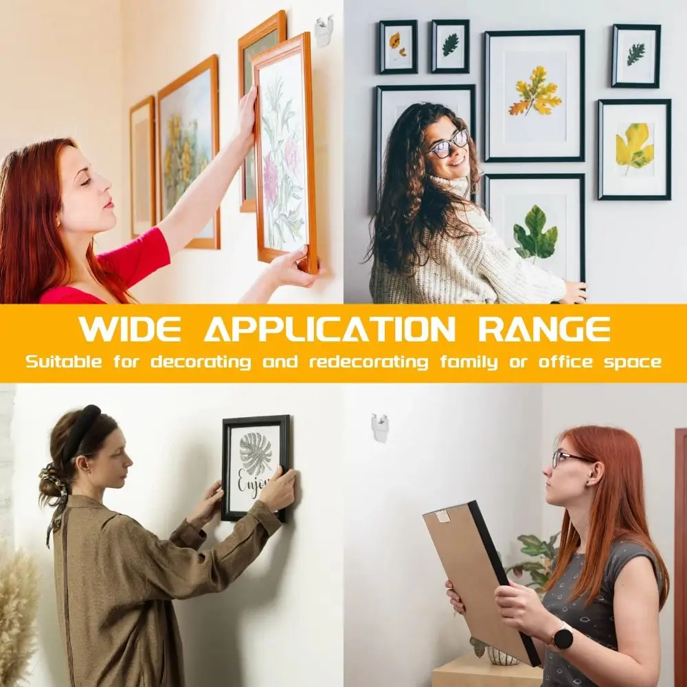 

10pcs Large Size Claw Picture Hangers Heavy Duty Damage-Free Picture Frame Hangers Easy Installation Up to 40 Pounds