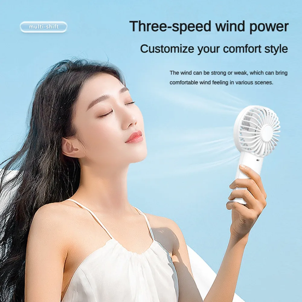 New Mini Portable Air Cooler Fan Battery 1200mah USB Rechargeable Handheld Wireless Camping Fans Products Ventilateur for Summer