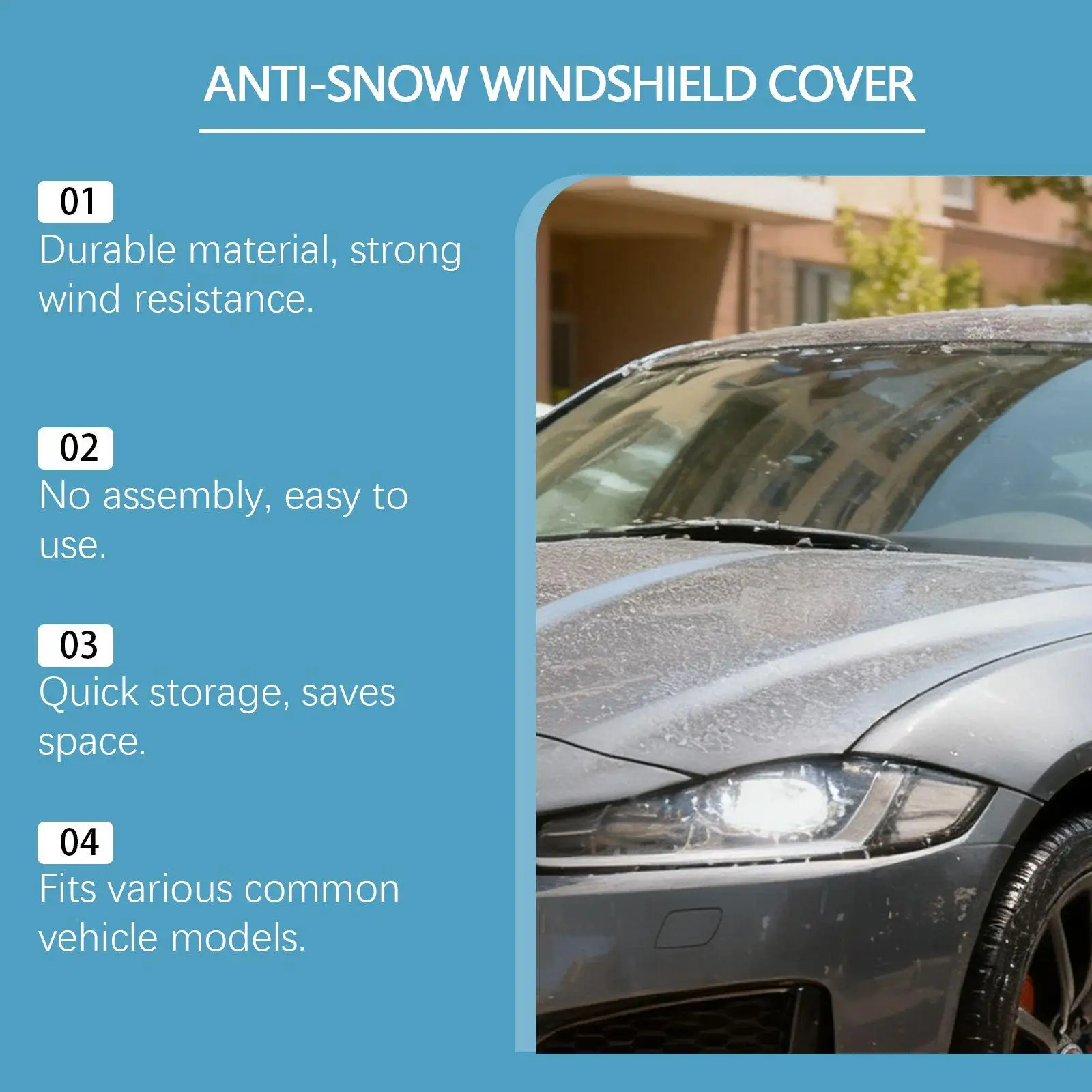 

Car Windshield Cover Dustproof Thickened All-Weather Auto Accessories Windshield Ice Protector Cover For SUVs All-Weather
