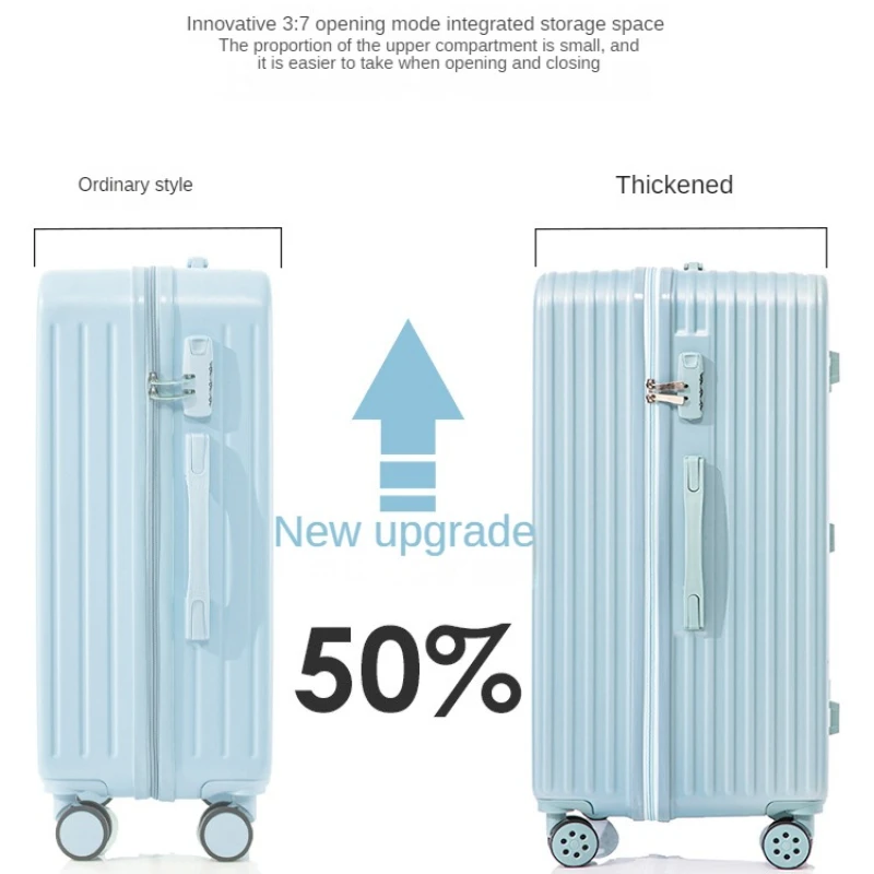 2024 Travel Suitcase Students' Luggage 28" Thickened Trolley Case 30 Inch Large Capacity Suitcase  Family Long Trip Trunk