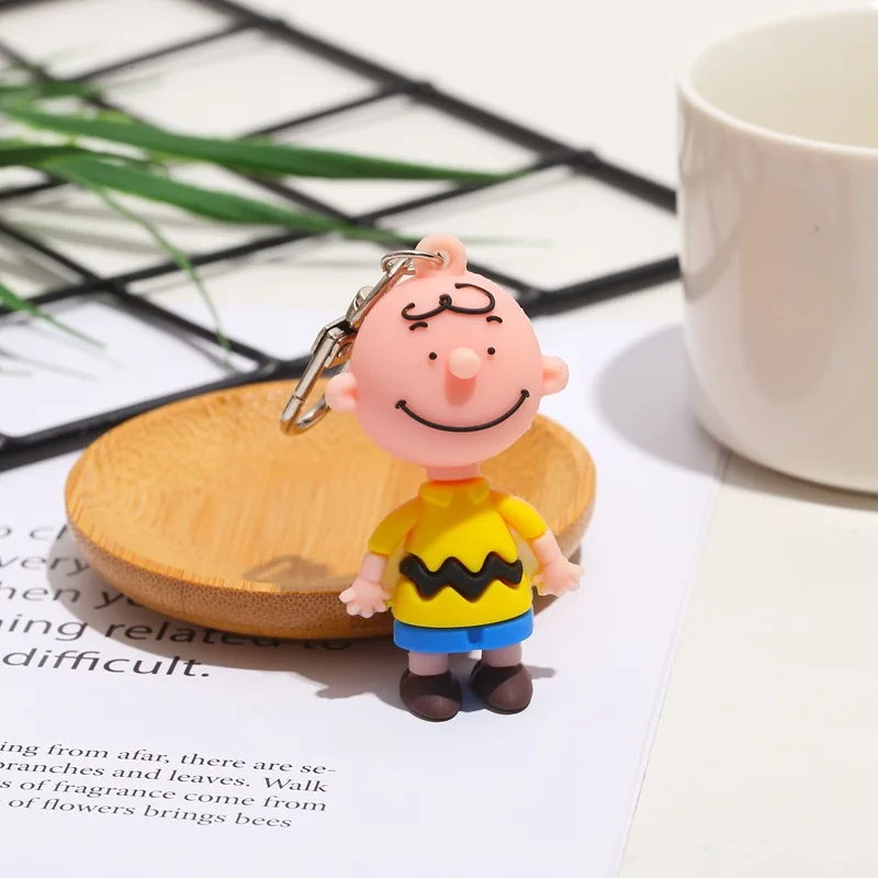 New Cartoon Cute Snoopy Charlie Keychain Creative Sanmao Boy Doll Doll Women's Bag Pendant Children's Birthday Gift