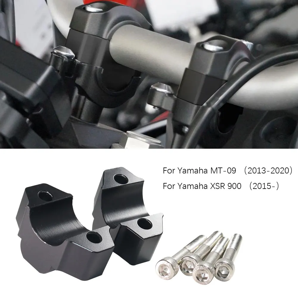 

For Yamaha MT-09 MT09 MT 09 2013-2020 XSR 900 XSR900 2015- Motorcycle Handle Bar Riser Clamp Extend Handlebar Adapter Mount