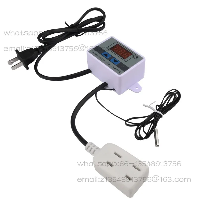 AC110-220V Digital LED Temperature Controller Electronic Thermostat Switch with Waterproof Probe & Temperature Controller Socket