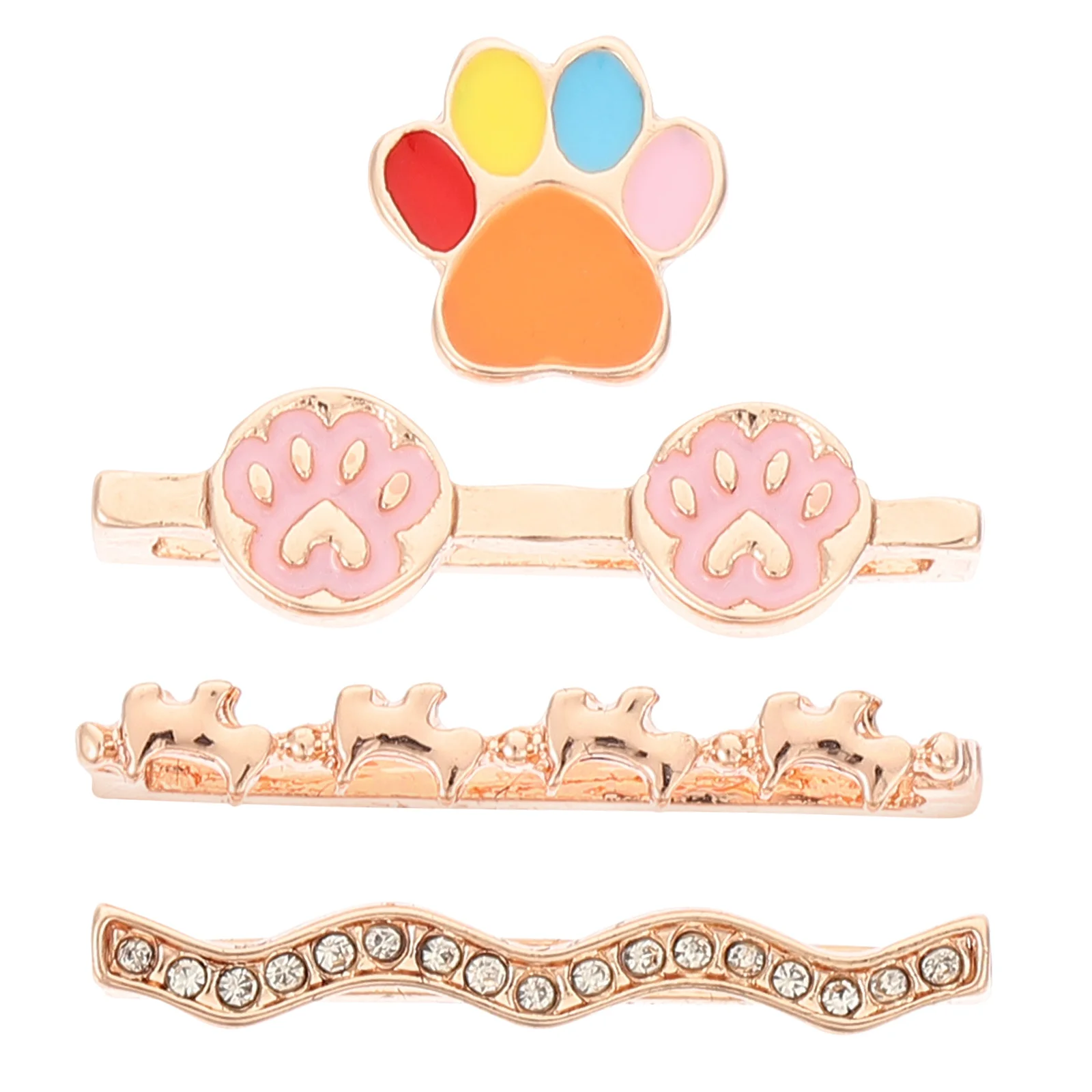 

4Pcs Diamond Watch Strap Charms Metal Decorations Exquisite Color Unique Style Long Time Use Easy Install Gift Choice