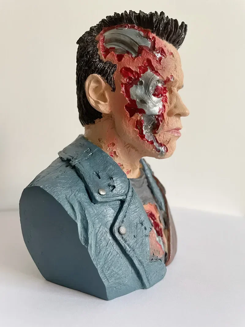 [VIP] 12cm Terminator T800 Bust Arnold Schwarzenegger resin figure statue toy Battle Damage Collection model desk decoration