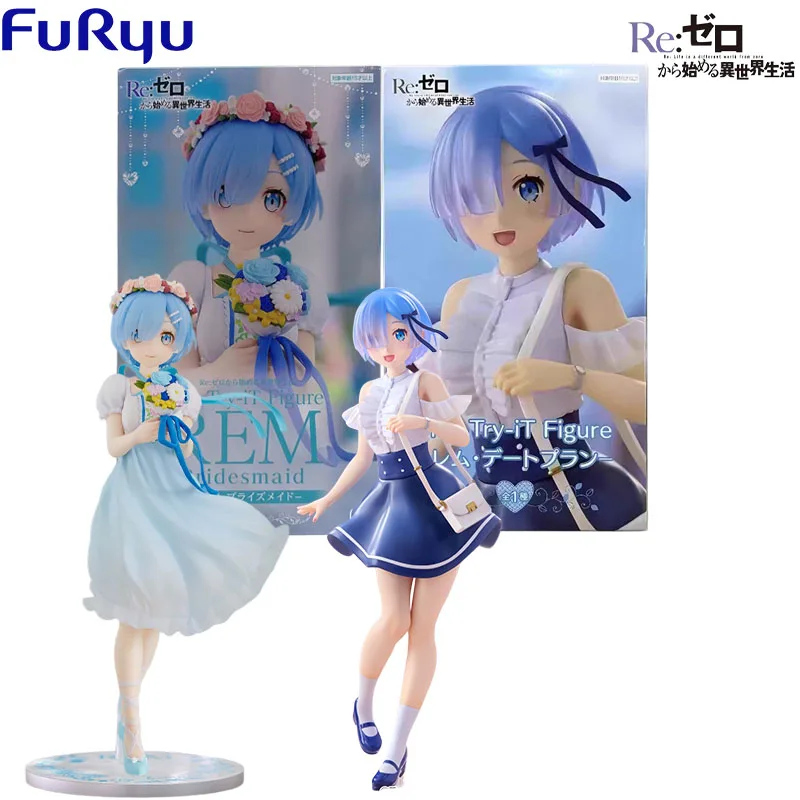 

В наличии: Оригинальная коллекционная фигурка FuRyu Trio-Try-iT Re:Zero — Жизнь в другом мире с нуля, персонаж Рем, аниме-модель, подарочная коллекция, экшн-фигурка.