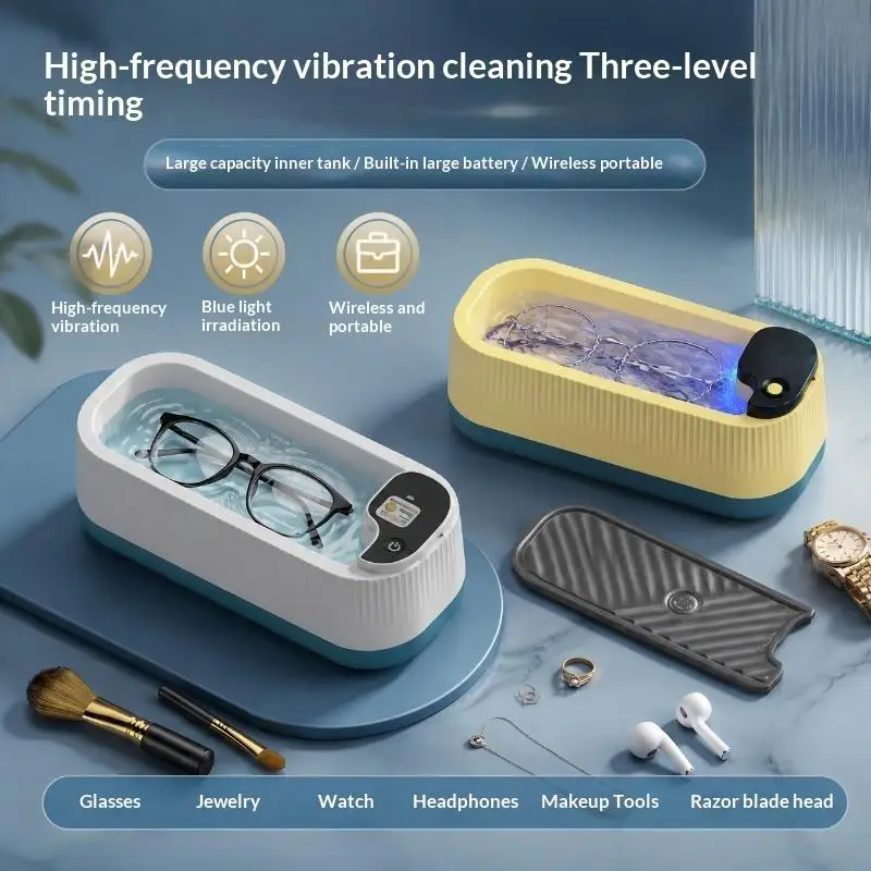 Tragbare Brillenreinigungsmaschine mit Hochfrequenzvibration, multifunktional für die Brillenpflege zu Hause und auf Reisen – Detail 1