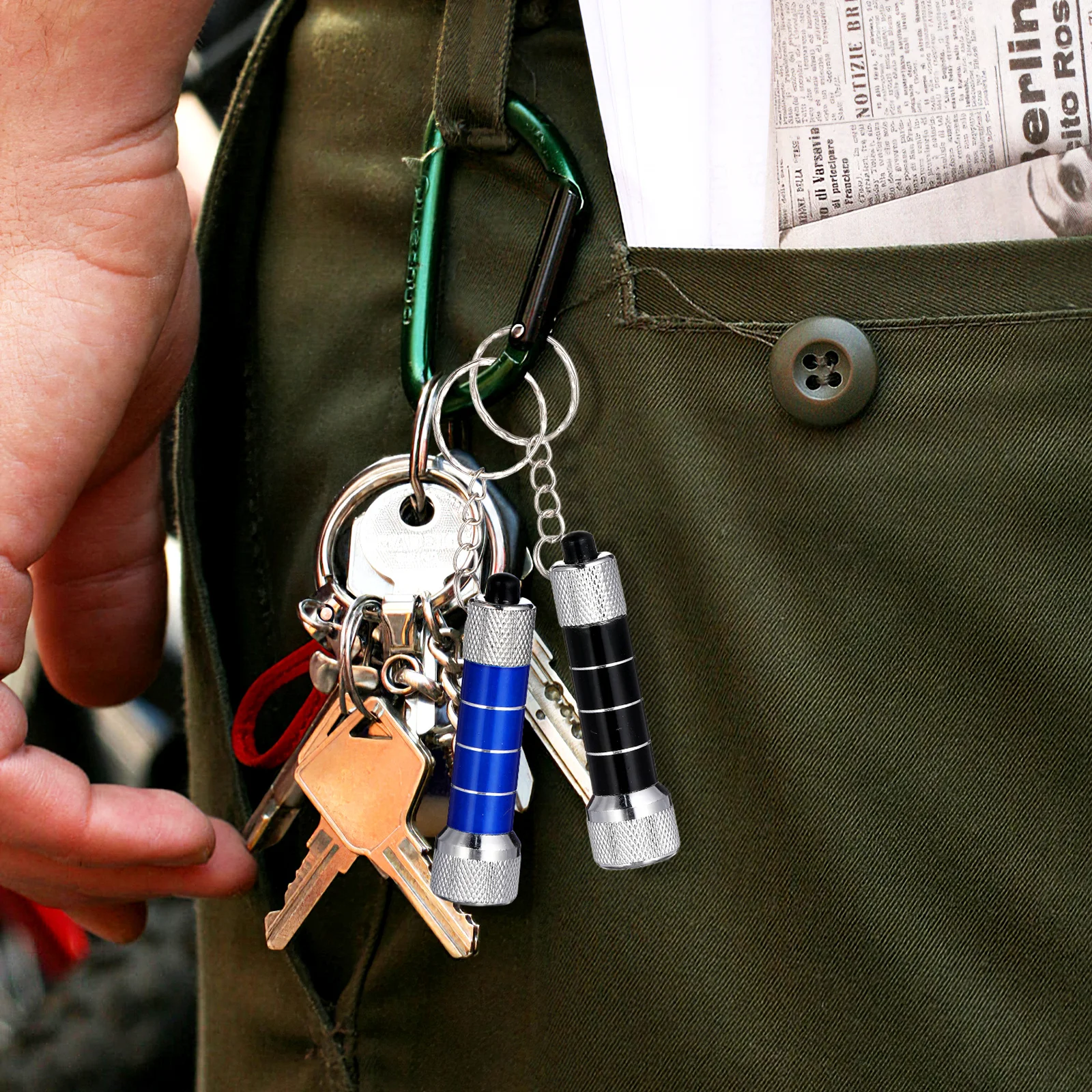 

10pcs Mini Flashlight 5 Led Strong Light For Kids Emergency Outdoor Use Random Color Portable Lighting Keyrings Mini Torch