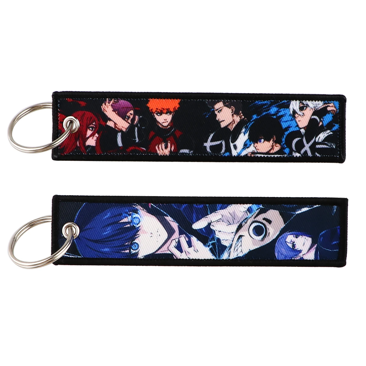 Cute Sakura Anime Key Tag Embroidery Key Fobs Holder Men Women Key Ring Key Chain for Motorcycles Cool Accessories