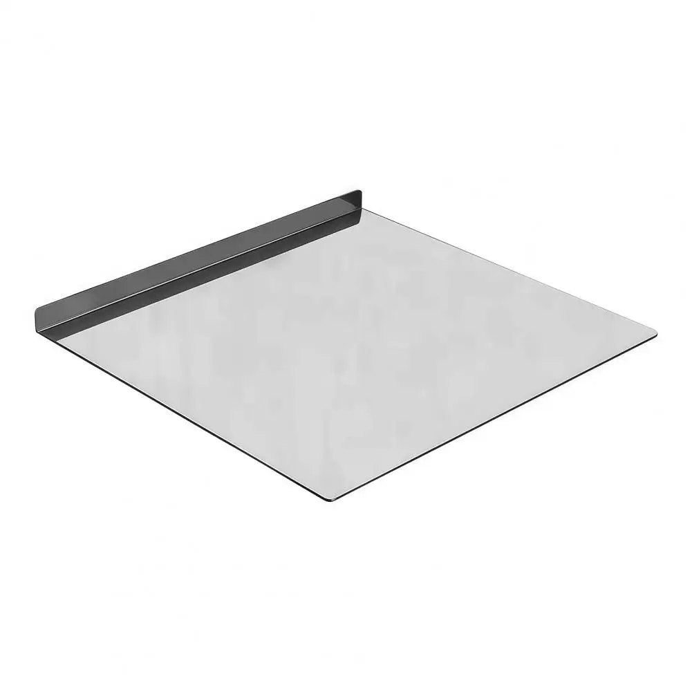Durable Cutting Board Stainless Steel Cutting Board with Anti-slip L-edge 304 Food Grade Kitchen Prep Board for Meat Vegetables