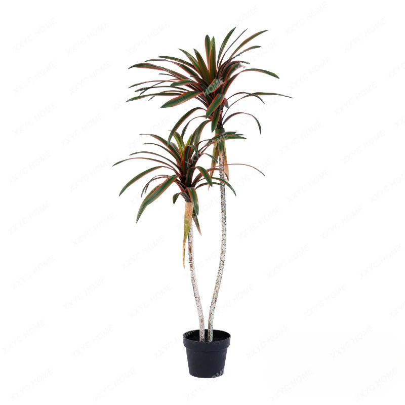 Nordic Simulation Colorful Iron Dracaena Green Plant Bonsai Indoor Home Living Room Floor Fake Trees Decorative Decoration Plant