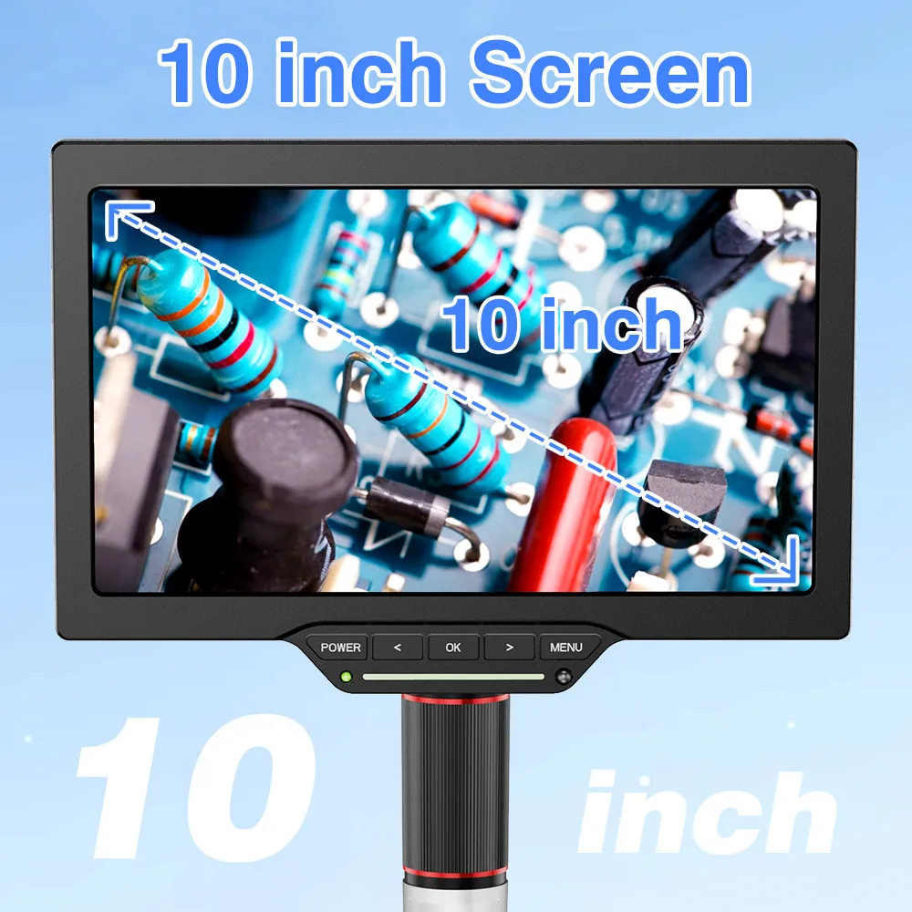 Imagem -02 - Microscópio Digital Hdmi Tela de 101 Polegadas para Solda Vídeo Eletrônico Microscopio 16mp Lupa Ferramenta de Reparo 32gb Tomlov-dm202