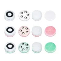 4pcs Replacement Heads for Facial Cleansing Brush Sonic Waterproof Face Cleaning Tool Pore Cleaner Facial Skin Machine with Base