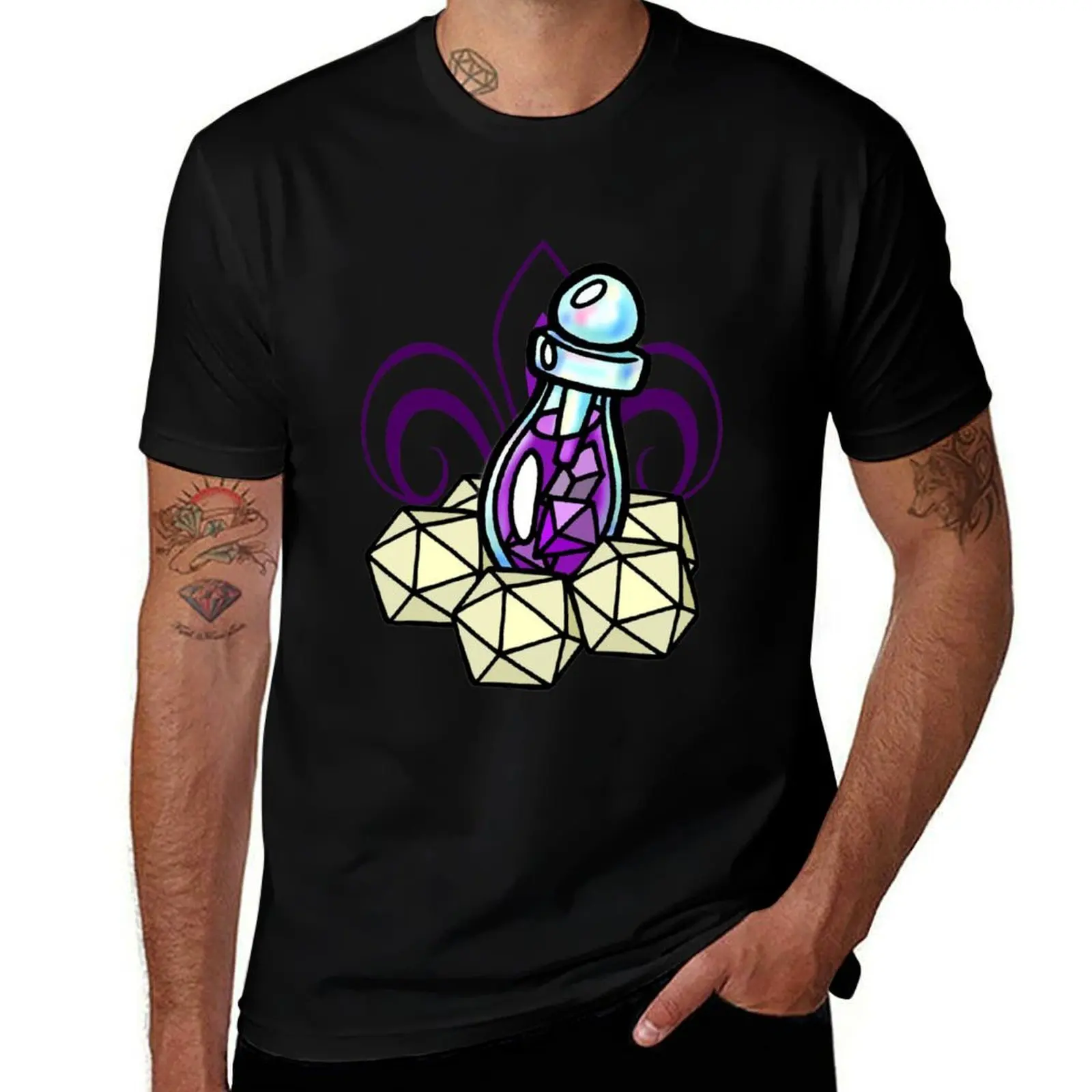 dnd magic potion T-Shirt All Match Print Short Sleeve Top T-Shirt