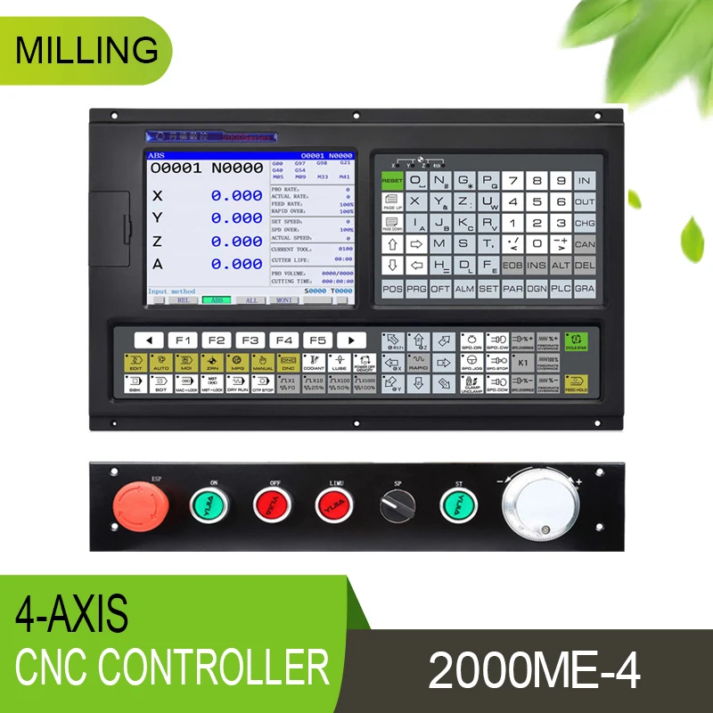 

High Quality CNC Controller 4 Axis Milling Machine Control System Kit With PLC, ATC Function Similar To GSK Control Panel